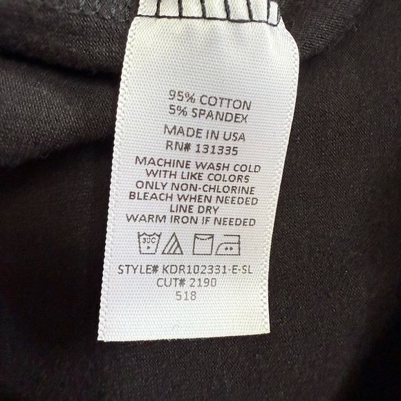 Allison Joy SMALL Black Tee Shirt Dress With Mesh Cut Out  Fitted And Stretchy - Picture 8 of 10